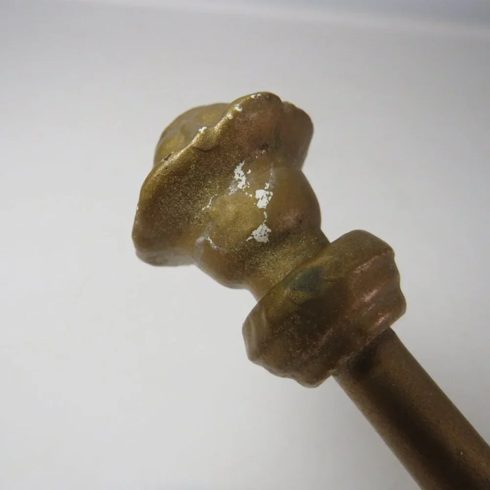 Cast Iron Metal Hook Warm Gold 8 1/4